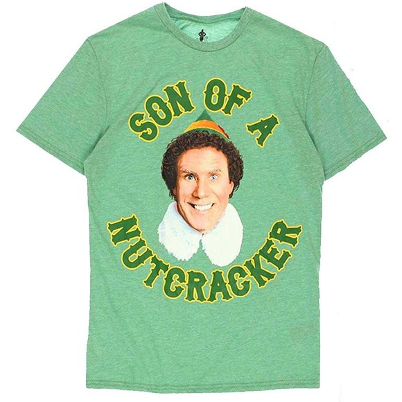 MEN'S WILL FERRELL ELF MOVIE SHIRT SON OF A NUTCRACKER TSHIRT MENS SIZE LARGE - Picture 1 of 2
